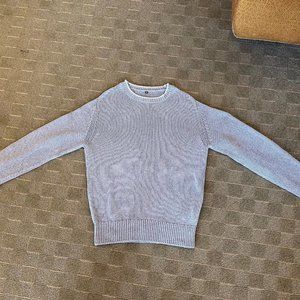 Mens Loro Piana Sweater-Pale blue with light grey trim, size 46